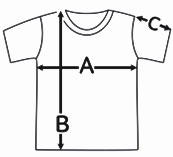 Футболка унисекс Jocker 135 белая черная таблица размеров в сантиметрах