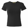 Однотонная футболка женская черная Redfort W стрейч хлопок 95 эластан 5