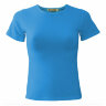 Однотонная футболка женская голубая Redfort W стрейч хлопок 95 эластан 5