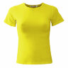 Однотонная футболка женская желтая Redfort W стрейч хлопок 95 эластан 5