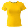 Однотонная футболка женская темно желтая Redfort W стрейч хлопок 95 эластан 5