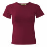 Однотонная футболка женская бордовая Redfort W стрейч хлопок 95 эластан 5