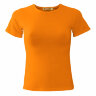 Однотонная футболка женская оранжевая Redfort W стрейч хлопок 95 эластан 5