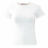 Однотонная футболка женская белая Redfort W стрейч хлопок 95 эластан 5